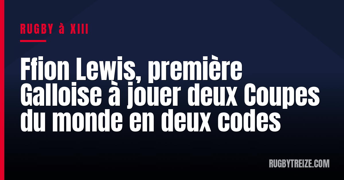 Ffion Lewis, première Galloise à jouer deux Coupes du monde en deux codes